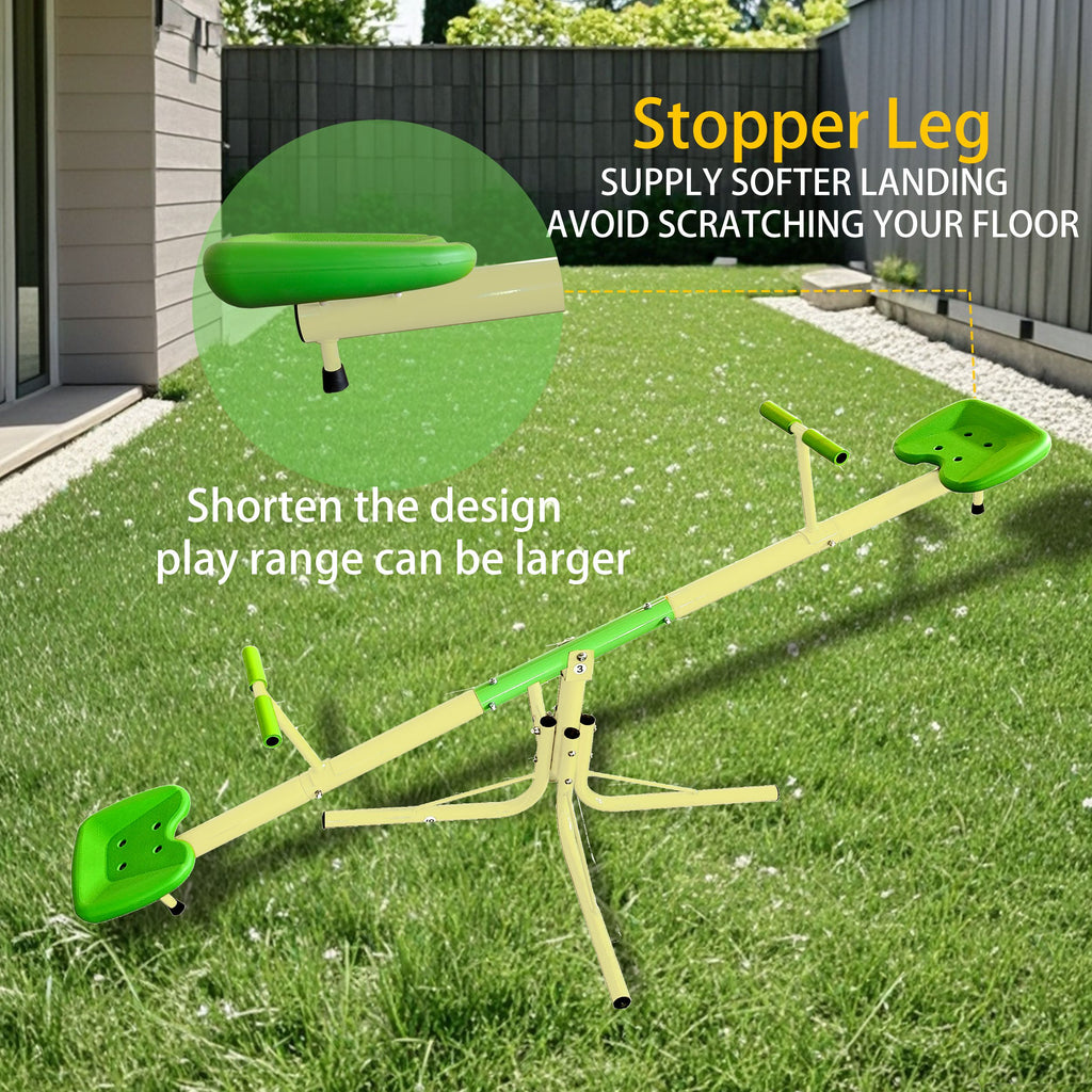 Yeah Depot - Upgraded Seesaw,Swiveling 360 Degrees Toddlers Sit and Spin Teeter Totter, Kids Outdoor Play Equipment for Backyard Playground