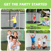 Yeah Depot - 8ft Green Trampoline with Safety Enclosure Net, Outdoor Trampoline with Heavy Duty Jumping Mat and Spring Cover Padding for Kids and Adults