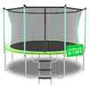 Yeah Depot - 8ft Green Trampoline with Safety Enclosure Net, Outdoor Trampoline with Heavy Duty Jumping Mat and Spring Cover Padding for Kids and Adults