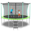Yeah Depot - 8ft Green Trampoline with Safety Enclosure Net, Outdoor Trampoline with Heavy Duty Jumping Mat and Spring Cover Padding for Kids and Adults