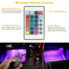 Eggracks by Global Phoenix - 4PCS 36LEDs 12V Car Atmosphere Light Strip IP65 Colorful RGB LED Neon Lights IR Remote