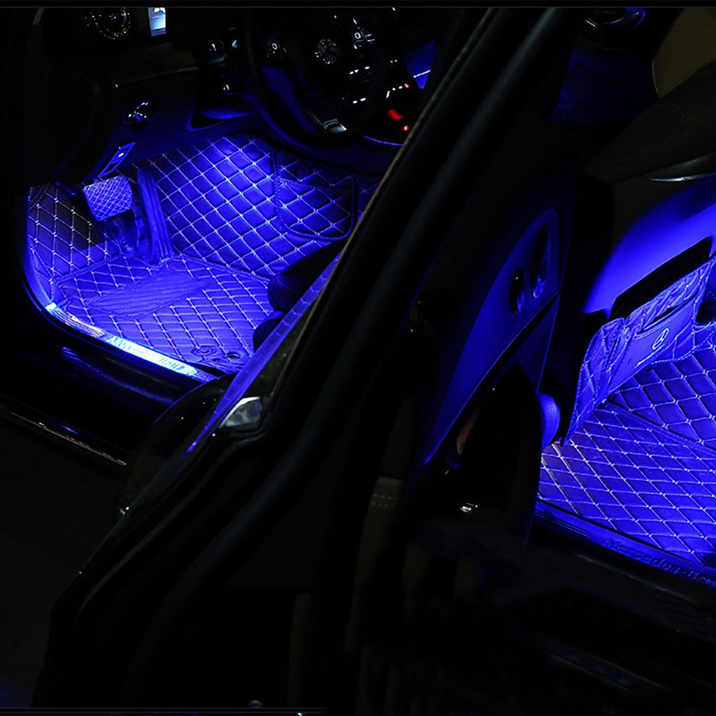 Eggracks by Global Phoenix - 4PCS 36LEDs 12V Car Atmosphere Light Strip IP65 Colorful RGB LED Neon Lights IR Remote