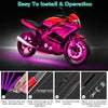 Eggracks by Global Phoenix - 6Pcs Motorcycle LED Light Strips Multi-Color Neon Light Kits Waterproof DC 12V RGB Atmosphere Lights
