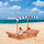 Yeah Depot - Kids Sandbox with Adjustable Cover, 46'' Wooden Sand Box with 2 Foldable Bench Seats, Outdoor Sandpit for Backyard Play