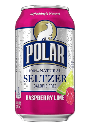 Flexile - Polar Seltzer Raspberry Lime, 12 fl oz cans, 8pk