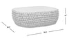 Yeah Depot - Willow 40.5'' Oval Woven Patio Coffee Table, Light Beige Olefin