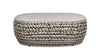 Yeah Depot - Willow 40.5'' Oval Woven Patio Coffee Table, Light Beige Olefin