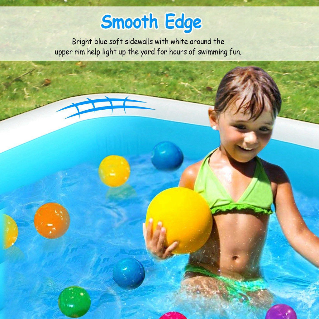 Eggracks by Global Phoenix - Inflatable Swimming Pools Family Swim Play Center Pool Blow up Kiddie Pool for Family Inflatable Lounge Pool for Kids Baby Adult Inflatable Water Ball Pool