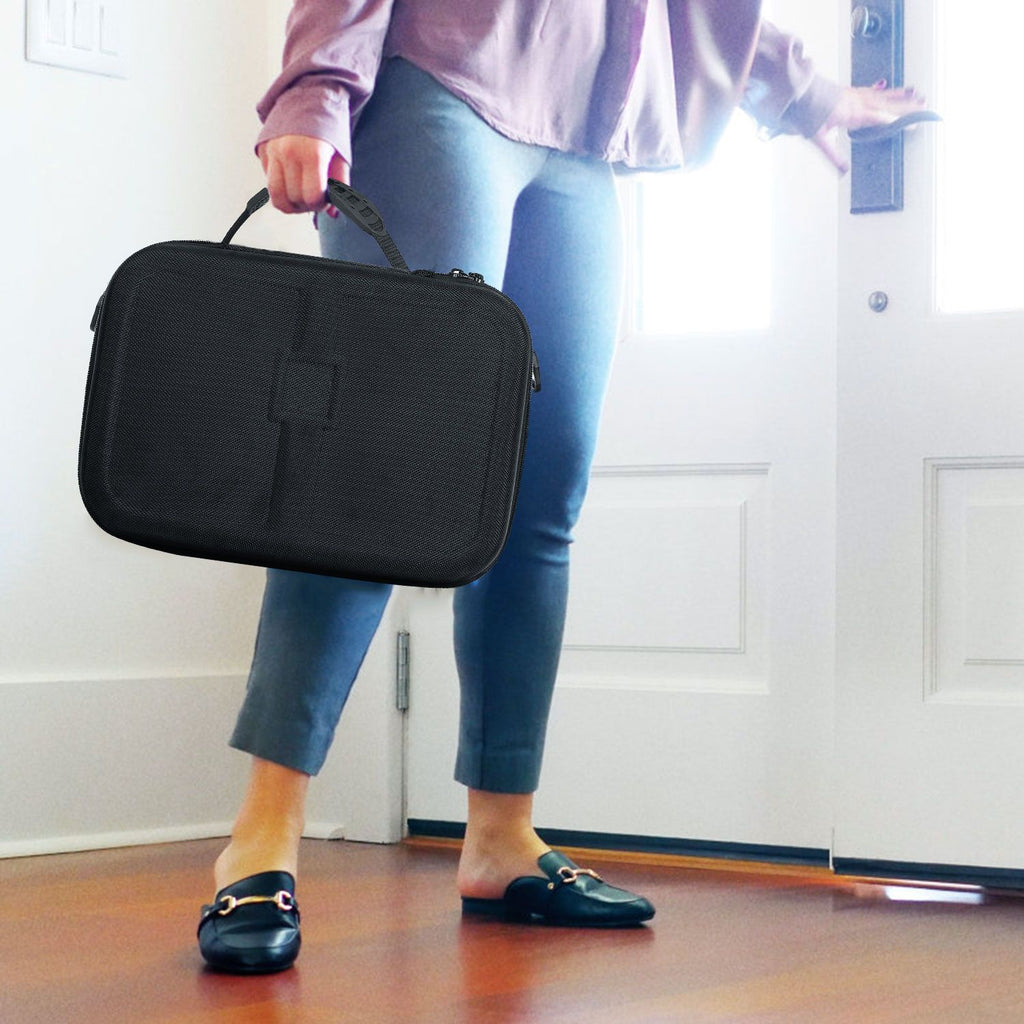 Eggracks by Global Phoenix - Portable Deluxe Carrying Case for Nintendo Switch Protected Travel Case with Rubberized Handle Shoulder Strap