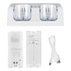 Eggracks by Global Phoenix - For Wii Remote Controller Charger Dual Charge Dock with Two 2800mAh Rechargeable Batteries