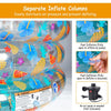 Eggracks by Global Phoenix - 59x21in Inflatable Swimming Pool Blow Up Family Pool For 3 Kids Foldable Swim Ball Pool Center