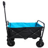 Yeah Depot - Mini Folding Wagon Garden Shopping Beach Cart (black+blue)