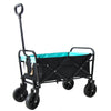 Yeah Depot - Mini Folding Wagon Garden Shopping Beach Cart (black+blue)
