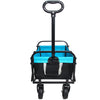 Yeah Depot - Mini Folding Wagon Garden Shopping Beach Cart (black+blue)