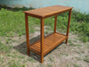 Yeah Depot - Wooden Workstation for Garden Balcony Garage, Acacia Console Potting Table Light Brown