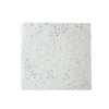 Yeah Depot - 14.75'' White Terrazzo Finish Prismatic Symmetry Concrete Outdoor Side Table with Prismatic Design â€“ Weather-Resistant Accent for Patio, Garden, or Balcony