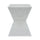 Yeah Depot - 14.75'' White Terrazzo Finish Prismatic Symmetry Concrete Outdoor Side Table with Prismatic Design â€“ Weather-Resistant Accent for Patio, Garden, or Balcony