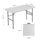 Yeah Depot - 4ft Folding Table Outdoor Indoor Heavy Duty Portable Table with Carrying Handle for Camping Picnic Party