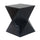 Yeah Depot - 14.25'' Black Concrete Side Table with Rustic Hand-Carved Texture and Unique Symmetric Form â€“ Weather-Resistant Accent for Patio, Garden, or Balcony