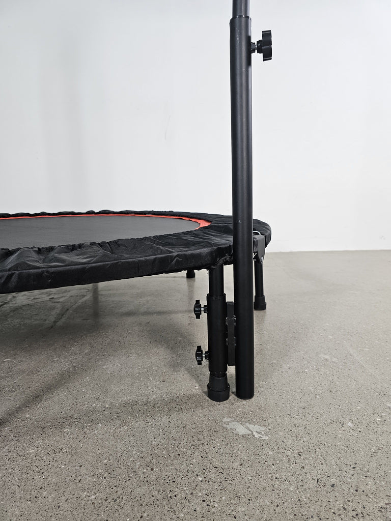 Yeah Depot - 48'' Foldable Mini Trampoline Max Load 300lbs, Fitness Rebounder with Adjustable Foam Handle, Exercise Trampoline for Adults Indoor/Garden Workout