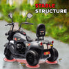 Yeah Depot - Qaba Electric Motorcycle for Kids, 3 Wheel 6V Battery Powered Chopper Motorbike, Ride on Motorcycle with Headlights, Music, Forward & Reverse for Boys and Girls Ages 3-6 Years, Gray