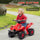 Yeah Depot - Qaba Kids ATV, 6V 4 Wheeler Kids Quad Car, Battery Powered Electric Ride on Toy with Music for Boys & Girls Ages 2-6 Years, Red