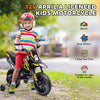 Yeah Depot - Qaba 12V Kids Motorcycle, Aprilia Licenced Electric Motorcycle for Kids with Training Wheels, Spring Suspension, LED Light, USB, Music, Battery Powered Electric Dirt Bike for Boys Girls, Yellow