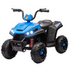 Yeah Depot - Qaba 12V Kids ATV, Battery Powered Four Wheeler with Spring Suspension, Forward & Reverse, LED Lights, Music, MP3, Kids Electric Car for Boys Girls, Blue