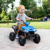 Yeah Depot - Qaba 12V Kids ATV, Battery Powered Four Wheeler with Spring Suspension, Forward & Reverse, LED Lights, Music, MP3, Kids Electric Car for Boys Girls, Blue