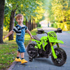Yeah Depot - Qaba Kids Motorcycle, 6V Battery Powered Dirt Bike with Training Wheels, Horn & Start Sound, Electric Motorcycle for Kids 3-8 Years, Green