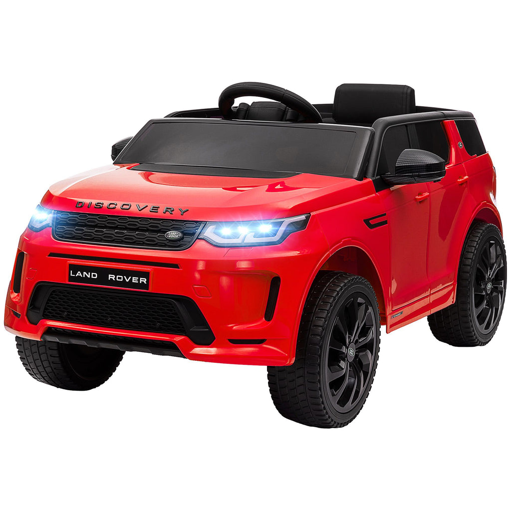 Yeah Depot - Qaba Land Rover Discovery Sport Licensed 12V Kids Ride on Car, Battery Powered Kids Electric Car with Remote Control, Soft Start, LED Lights, Music Horn, 3 Speeds, Red