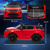 Yeah Depot - Qaba Land Rover Discovery Sport Licensed 12V Kids Ride on Car, Battery Powered Kids Electric Car with Remote Control, Soft Start, LED Lights, Music Horn, 3 Speeds, Red