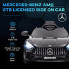 Yeah Depot - Qaba Mercedes-Benz AMG GTR Licensed 12V Kids Ride on Car, Battery Powered Kids Electric Car with Remote Control, Transport Wheels, Soft Start, Lights, Music, Horn & 3 Speeds for 3-6 Years, Black