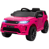 Yeah Depot - Qaba Land Rover Discovery Sport Licensed 12V Kids Ride on Car, Battery Powered Kids Electric Car with Remote Control, Soft Start, LED Lights, Music Horn, 3 Speeds, Pink