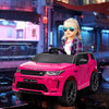 Yeah Depot - Qaba Land Rover Discovery Sport Licensed 12V Kids Ride on Car, Battery Powered Kids Electric Car with Remote Control, Soft Start, LED Lights, Music Horn, 3 Speeds, Pink