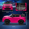 Yeah Depot - Qaba Land Rover Discovery Sport Licensed 12V Kids Ride on Car, Battery Powered Kids Electric Car with Remote Control, Soft Start, LED Lights, Music Horn, 3 Speeds, Pink