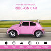 Yeah Depot - Aosom Licensed Volkswagen Beetle Electric Kids Ride-On Car 6V Battery Powered Toy with Remote Control Music Horn Lights MP3 for 3-6 Years Old Pink