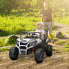 Yeah Depot - Qaba 2 Seater Electric Car for Kids, 24V Battery Powered Ride on Car with Remote Control, 3 Speed, Slow Start, LED Lights, Music, Horn, Spring Suspension for 3-8 Years, White