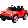 Yeah Depot - Qaba 12V Kids Electric Car, Chevrolet Silverado EV RST Licensed Ride on Car with Parent Remote Control, Spring Suspension, Soft Start, Training Wheels, LED Lights, Music, MP3, 3 Speed, Red