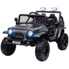 Yeah Depot - Qaba 12V Ride on Truck, Battery Powered Kids Electric Car with Parent Remote, 4 Suspension Wheels, 3 MPH Max Speed, Music, Horn & LED Lights for Ages 3-6 Years Old, Black