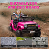 Yeah Depot - Qaba 12V Ride On Truck, Battery Powered Kids Electric Car UTV with 4 Suspension Wheels, Remote Control, 3 Speeds, LED Headlights, Horn, USB Music, Pink