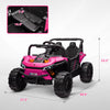 Yeah Depot - Qaba 12V Kids UTV, Battery Powered Ride on Truck, 3.7 MPH Off-Road Electric Car with Remote Control, 4-Wheel Suspension, LED Headlights, 3 Speeds, Horn & Music, for Boys and Girls, Pink
