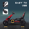 Yeah Depot - Aosom Kids Pedal Go Kart, Outdoor Ride on Toy with Adjustable Seat, Swing Axle, Handbrake, 4 Non-Slip EVA Wheels for Boys and Girls Aged 3-8 Years Old, Red