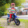 Yeah Depot - Qaba Kids Dirt Bike with Twist Grip Throttle, 12V Electric Motorcycle, Electric Bike for Toddler with Training Wheels, Rear Suspension & Music, Blue