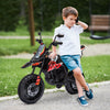 Yeah Depot - Qaba 12V Kids Motorcycle, Aprilia Licenced Electric Motorcycle for Kids with Training Wheels, Spring Suspension, LED Light, USB, Music, Battery Powered Electric Dirt Bike for Boys Girls, Red