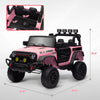 Yeah Depot - Qaba 12V Ride on Truck, Electric Car for Kids, Battery Powered Ride on Car, Parent Remote, 4 Suspension Wheels, Music Horn LED Lights, Pink