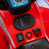 Yeah Depot - Qaba Kids ATV Quad, 6V Ride On Toy with 1.6MPH Max Speed, Rechargeable Battery, 4 Wheeler Battery Powered with Lights, Forward & Reverse for Toddlers, Red
