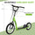Yeah Depot - Aosom Youth Scooter Kick Scooter for Kids 5+ with Adjustable Handlebar 16'' Front and 12'' Rear Dual Brakes Inflatable Wheels, Green