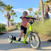 Yeah Depot - Aosom Youth Scooter Kick Scooter for Kids 5+ with Adjustable Handlebar 16'' Front and 12'' Rear Dual Brakes Inflatable Wheels, Green