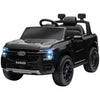 Yeah Depot - Qaba Ford Ranger Licensed 12V Kids Ride on Truck, Toddler Electric Car with Remote Control, Toy Storage, Spring Suspension, LED Headlights, Music Horn, for Ages 3-6 Years, Black